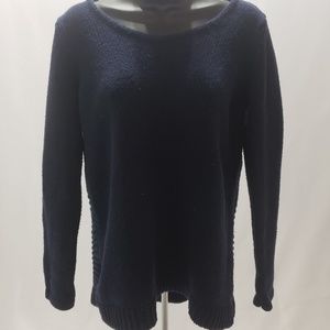Women's Navy Blue Knitted Sweater
